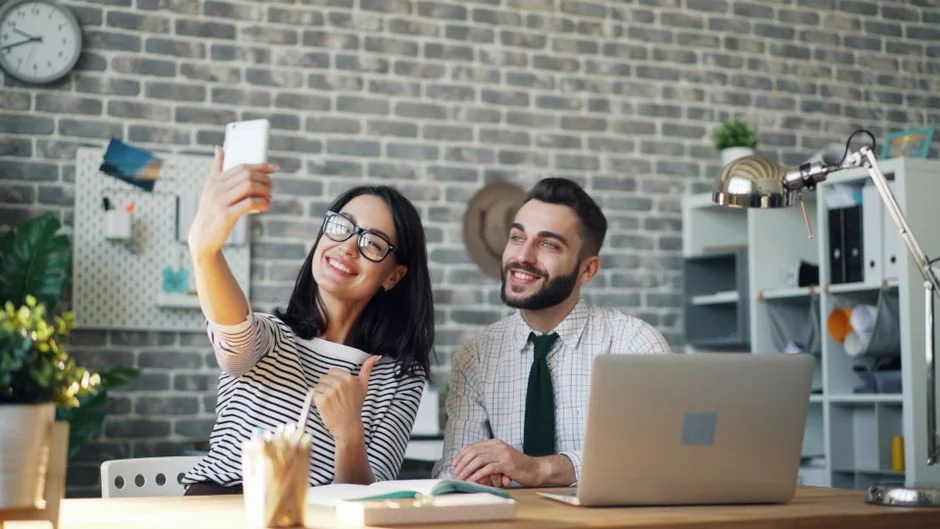 Facebook page of an entrepreneurs social media on desktop and mobile.